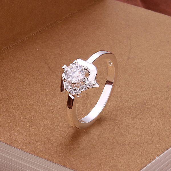 summer style silver plated engagement rings squirrel white stone prices in euros charms hbr072 J4U66