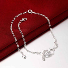 summer style silver plated anklets heart foot chain love hba00 J4U66