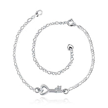 summer style silver plated anklets heart foot chain love hba00 J4U66