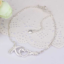 summer style silver plated anklets heart foot chain love hba00 J4U66