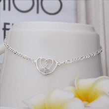 summer style silver plated anklets heart foot chain love hba00 J4U66