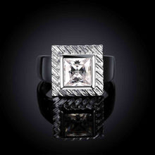 summer style silver rings for women quadrilateral insets aneis sport smtr72 J4U66