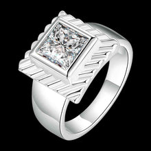 summer style silver rings for women quadrilateral insets aneis sport smtr72 J4U66