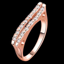 austrian crystal rings for women parallel lines anel feminino elegant J4U66