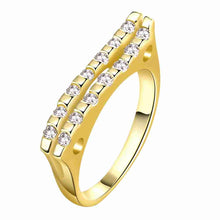 austrian crystal rings for women parallel lines anel feminino elegant J4U66