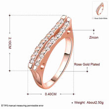 austrian crystal rings for women parallel lines anel feminino elegant J4U66