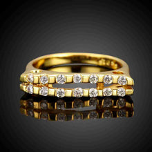 austrian crystal rings for women parallel lines anel feminino elegant J4U66