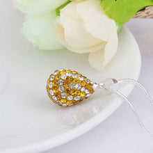 shamballa necklaces amp pendants silver grain yellow crystal collares mujer floating charms J4U66