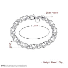 silver plated full heart men braceletsale J4U66