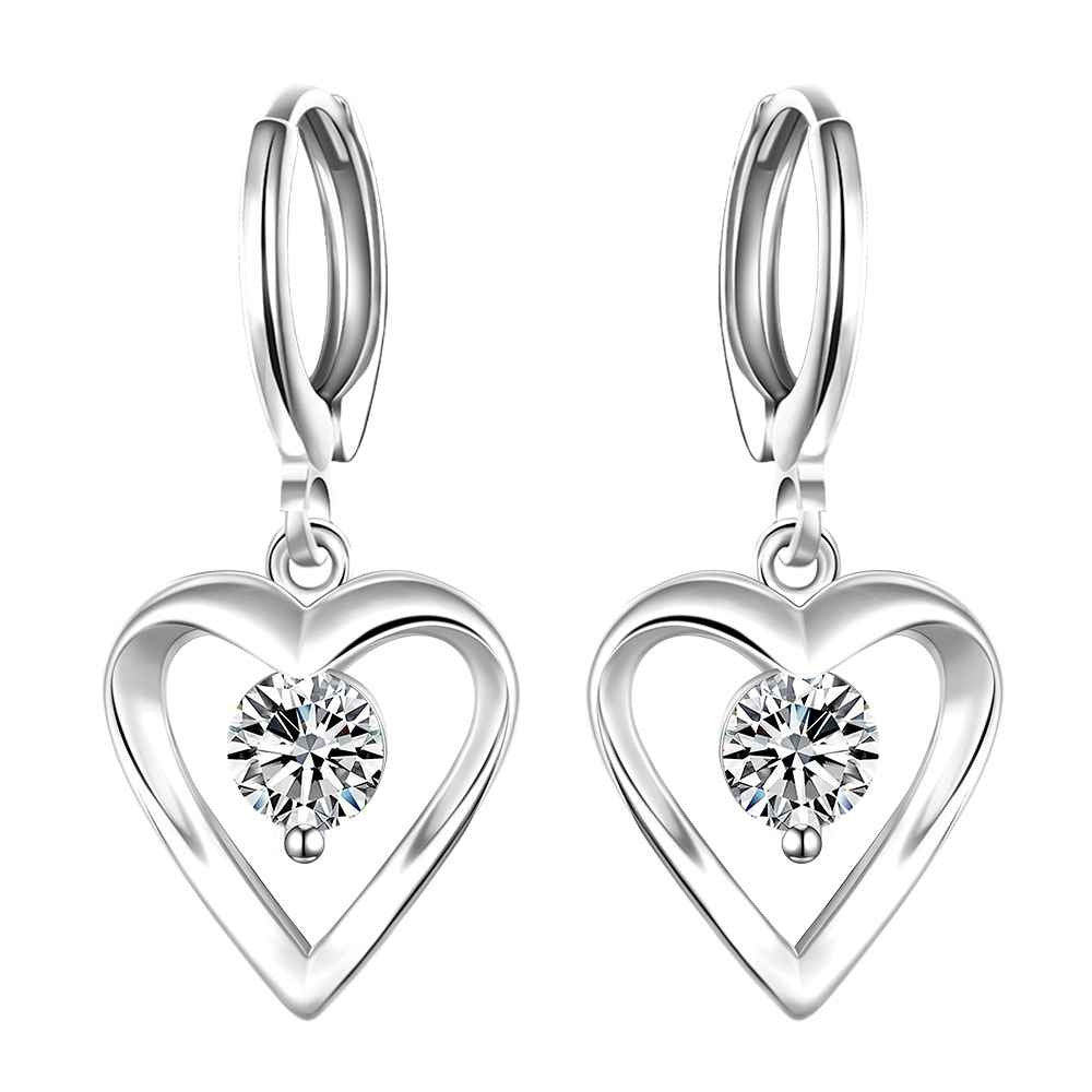 silver plated earrings for women iiinsets triangle brincos de festasmte2 J4U66