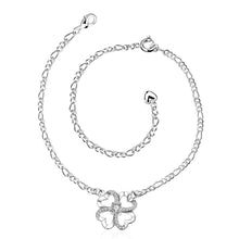 silver plated jewelry anklet spiral flower bracelet leg bijoux J4U66