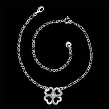 silver plated jewelry anklet spiral flower bracelet leg bijoux J4U66