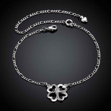 silver plated jewelry anklet spiral flower bracelet leg bijoux J4U66