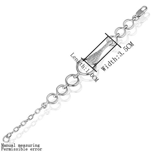 18k gp gold plated bracelet jewelry bracelet nickel free plating platinum crystal bracelet bangle smtpb014 J4U66