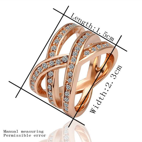 jewerly anillos 18k gp crystal mesh party wedding rings girl jewelry rings J4U66