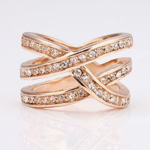 jewerly anillos 18k gp crystal mesh party wedding rings girl jewelry rings J4U66