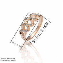 jewerly anillos 18k gp four serial party wedding rings girl jewelry rings J4U66