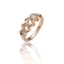 jewerly anillos 18k gp four serial party wedding rings girl jewelry rings J4U66