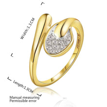 jewerly anillos 18k gp gold f drilling big party wedding rings girl jewelry rings 77 J4U66