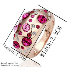 jewerly anillos 18k gp set pink auger party wedding rings girl jewelry rings 077 J4U66
