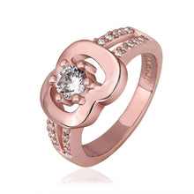 jewerly anillos 18k gp appledd rose color party wedding rings girl jewelry rings 54 J4U66