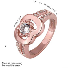 jewerly anillos 18k gp appledd rose color party wedding rings girl jewelry rings 54 J4U66