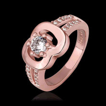 jewerly anillos 18k gp appledd rose color party wedding rings girl jewelry rings 54 J4U66