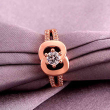 jewerly anillos 18k gp appledd rose color party wedding rings girl jewelry rings 54 J4U66