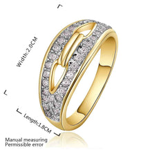 jewerly anillos 18k gp big two bridge crystal party wedding rings girl jewelry rings 7 J4U66