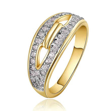jewerly anillos 18k gp big two bridge crystal party wedding rings girl jewelry rings 7 J4U66