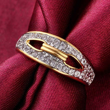 jewerly anillos 18k gp big two bridge crystal party wedding rings girl jewelry rings 7 J4U66