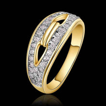 jewerly anillos 18k gp big two bridge crystal party wedding rings girl jewelry rings 7 J4U66