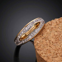 jewerly anillos 18k gp big two bridge crystal party wedding rings girl jewelry rings 7 J4U66