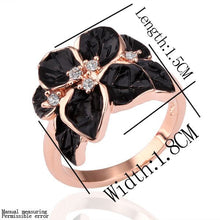 jewerly anillos 18k gp black phnom penh party wedding rings girl jewelry rings 123 J4U66