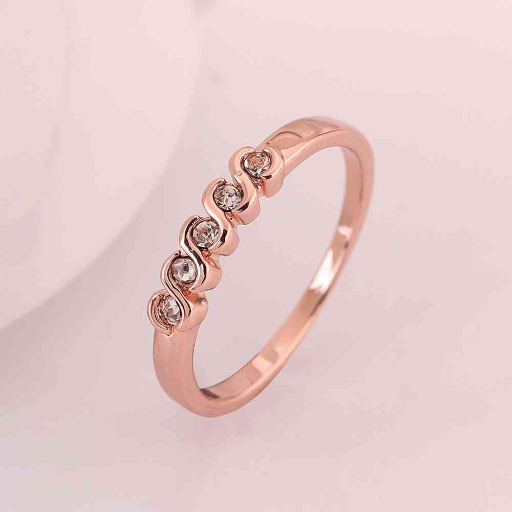 jewerly anillos 18k gp cloud rose color party wedding rings girl jewelry rings 5 J4U66