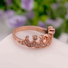 jewerly anillos 18k gp crown 2 rose color party wedding rings girl jewelry rings 04 J4U66