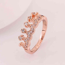 jewerly anillos 18k gp crown 2 rose color party wedding rings girl jewelry rings 04 J4U66