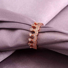 jewerly anillos 18k gp crown 2 rose color party wedding rings girl jewelry rings 04 J4U66