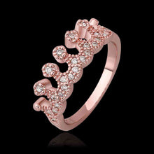 jewerly anillos 18k gp crown 2 rose color party wedding rings girl jewelry rings 04 J4U66