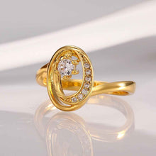jewerly anillos 18k gp crystal in circle party wedding rings girl jewelry rings 7 J4U66