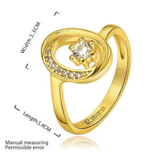 jewerly anillos 18k gp crystal in circle party wedding rings girl jewelry rings 7 J4U66