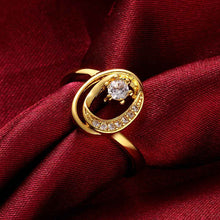 jewerly anillos 18k gp crystal in circle party wedding rings girl jewelry rings 7 J4U66