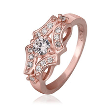 jewerly anillos 18k gp cudsd rose color party wedding rings girl jewelry rings 52 J4U66