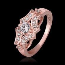 jewerly anillos 18k gp cudsd rose color party wedding rings girl jewelry rings 52 J4U66