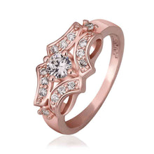 jewerly anillos 18k gp cudsd rose color party wedding rings girl jewelry rings 52 J4U66