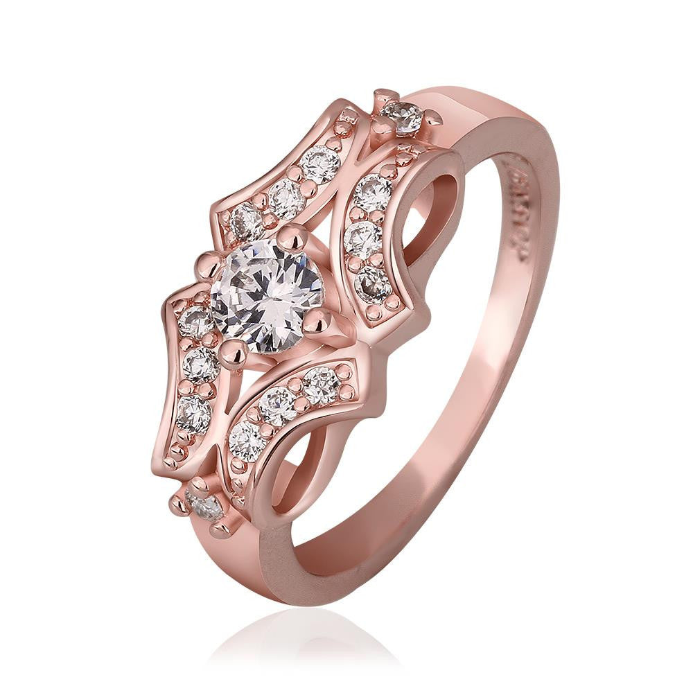 jewerly anillos 18k gp cudsd rose color party wedding rings girl jewelry rings 52 J4U66
