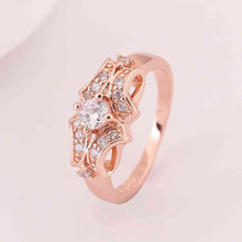 jewerly anillos 18k gp cudsd rose color party wedding rings girl jewelry rings 52 J4U66