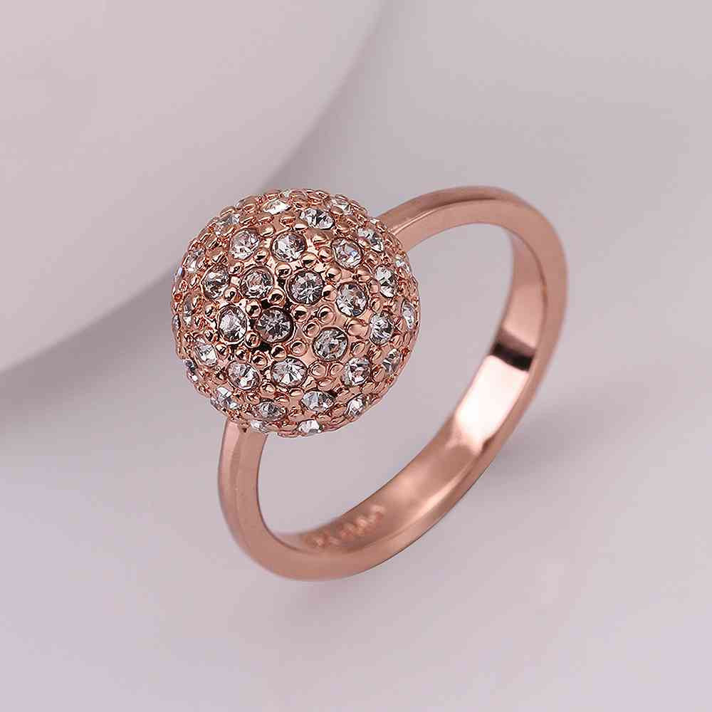 jewerly anillos 18k gp disco rose color party wedding rings girl jewelry rings 11 J4U66