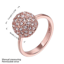 jewerly anillos 18k gp disco rose color party wedding rings girl jewelry rings 11 J4U66