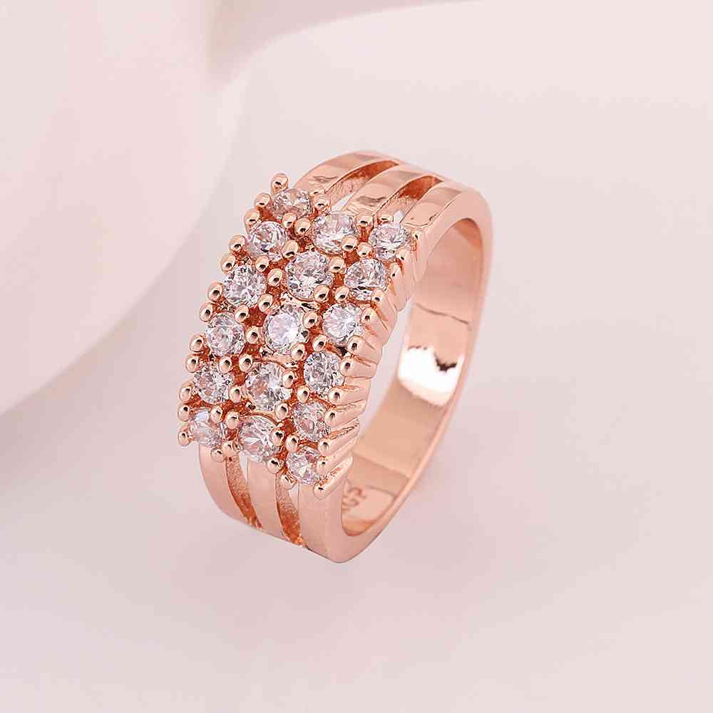 jewerly anillos 18k gp grass rose color party wedding rings girl jewelry rings 54 J4U66